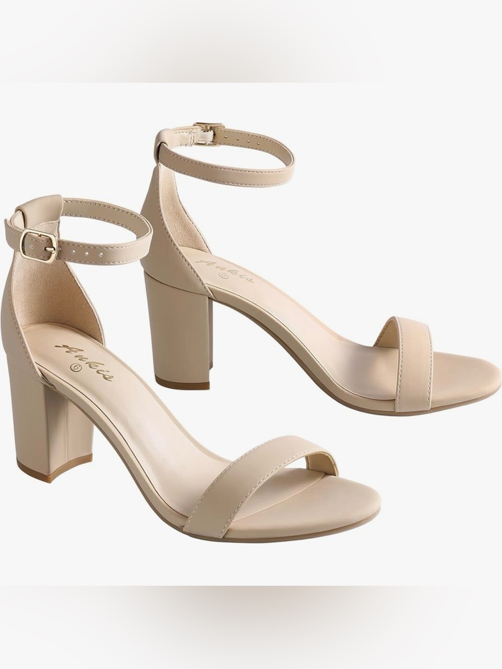 Nude block heels size 10, worn once